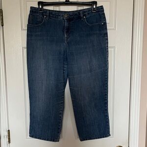 Style & Co Women's Curvy Capri Jeans - Blue - Size 14